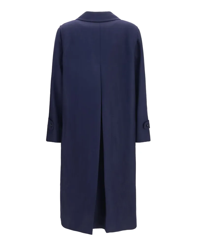 Blazé Milano Women's Trench Coat Nitak Woolly Navy Merino Wool Navy