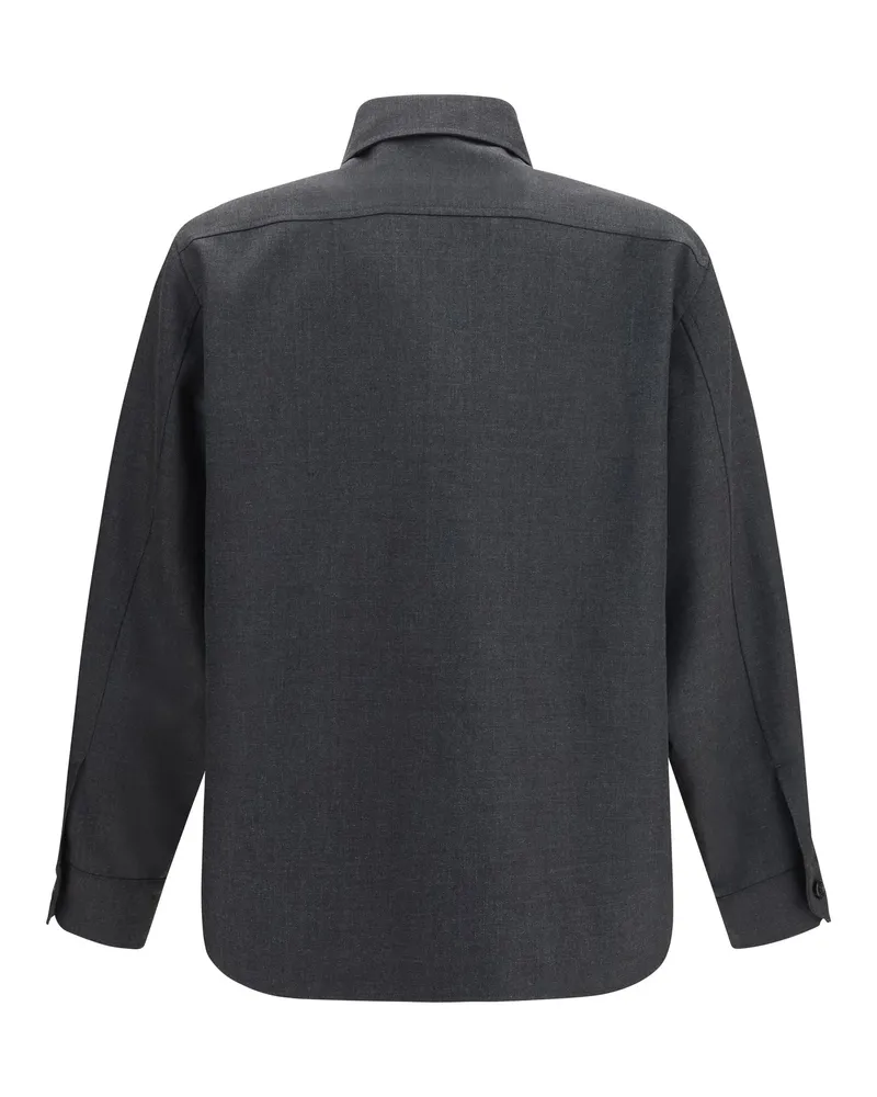 Valentino Garavani Men's Jacket Vlogo Charcoal Grey Polyester Padded & Down Gray
