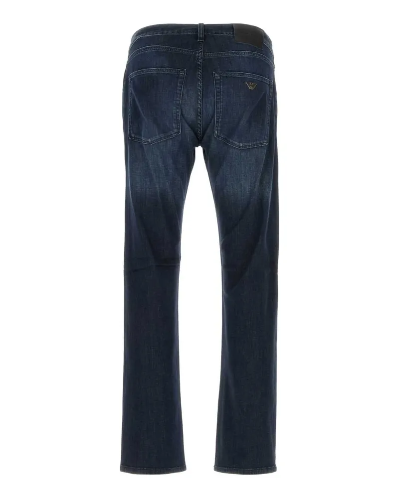 Emporio Armani Men's Stretch Denim Jeans 0942 Exterior: Cotton Elastane Navy