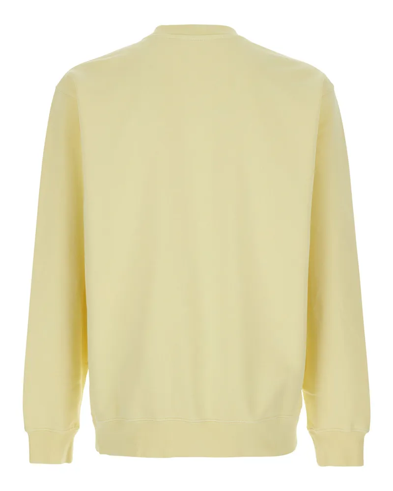 Jacquemus Men's Crewneck Sweatshirt Le Gros Grain Yellow Sweatshirts Sweater Yellow
