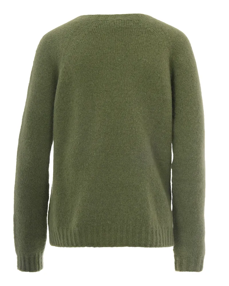 Max Mara Women Crewneck Jumper Ghiacci Pistachio Alpaca (vicugna Pacos Jumpers Sweater Green