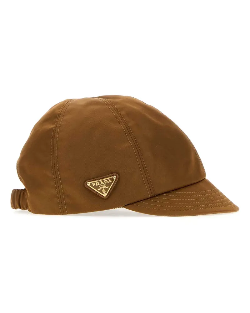 Prada Hat Re-Nylon Baseball Cap — Brown Brown