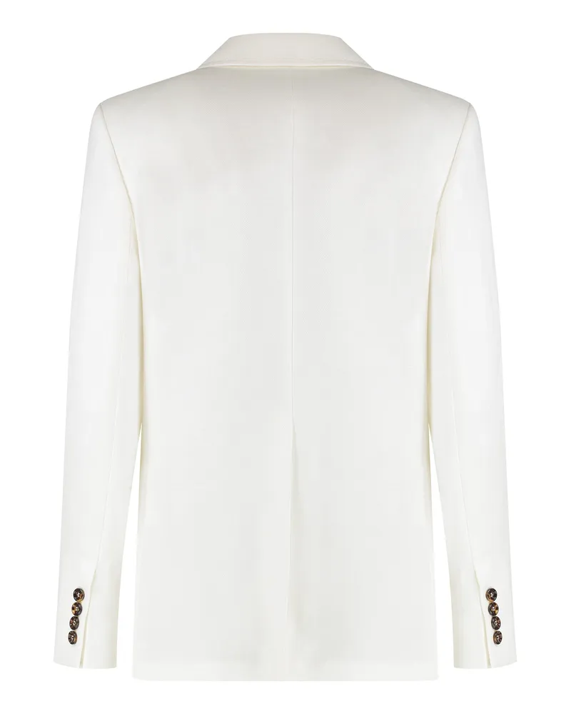 Max Mara Women's Linen Jacket Guglia White Blazers White