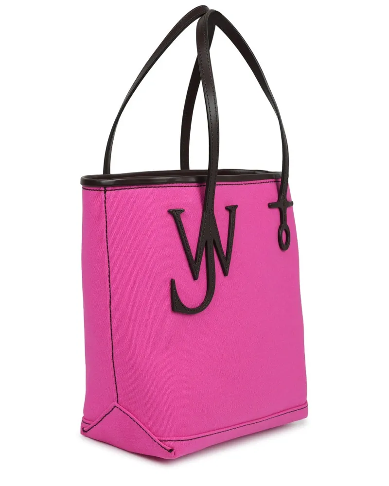 J.W.Anderson Unisex Tote Bag Anchor Pink Cotton Handbags Hand Pink