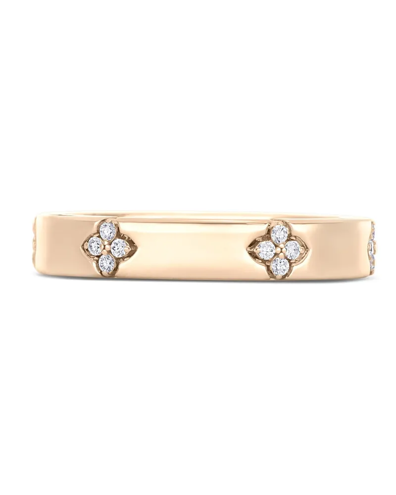 Roberto Coin Women's 18kr Rose Gold Diamonds Ring Ss26 W Rose