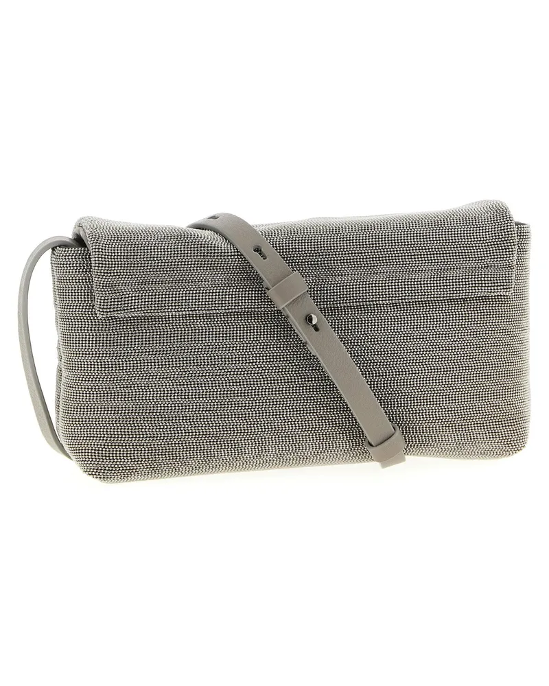 Brunello Cucinelli Monile Clutch — Silver Silver
