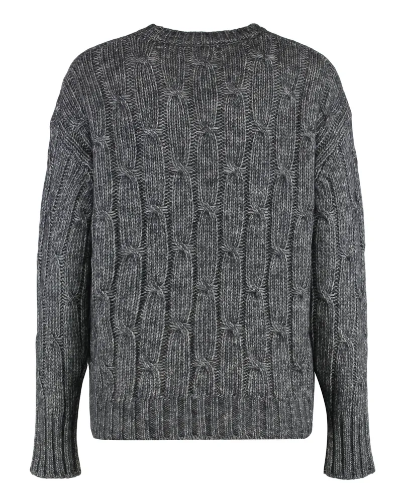 Max Mara Women's Cabaret Cotton Blend Crew-Neck Sweater Grey Gray