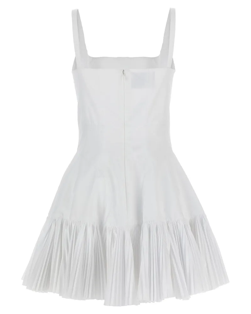 Giovanni Bedin Pleated Mini Dress — White White