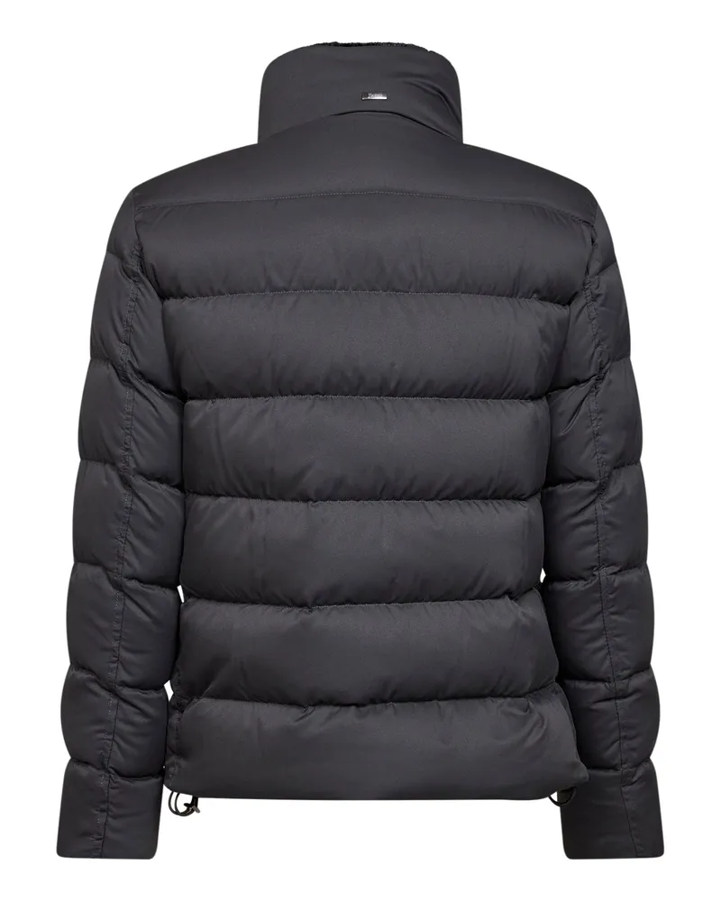 Herno Men's Bomber Jacket Arendelle Grey Faux Fur Polyester Padded & Down Gray
