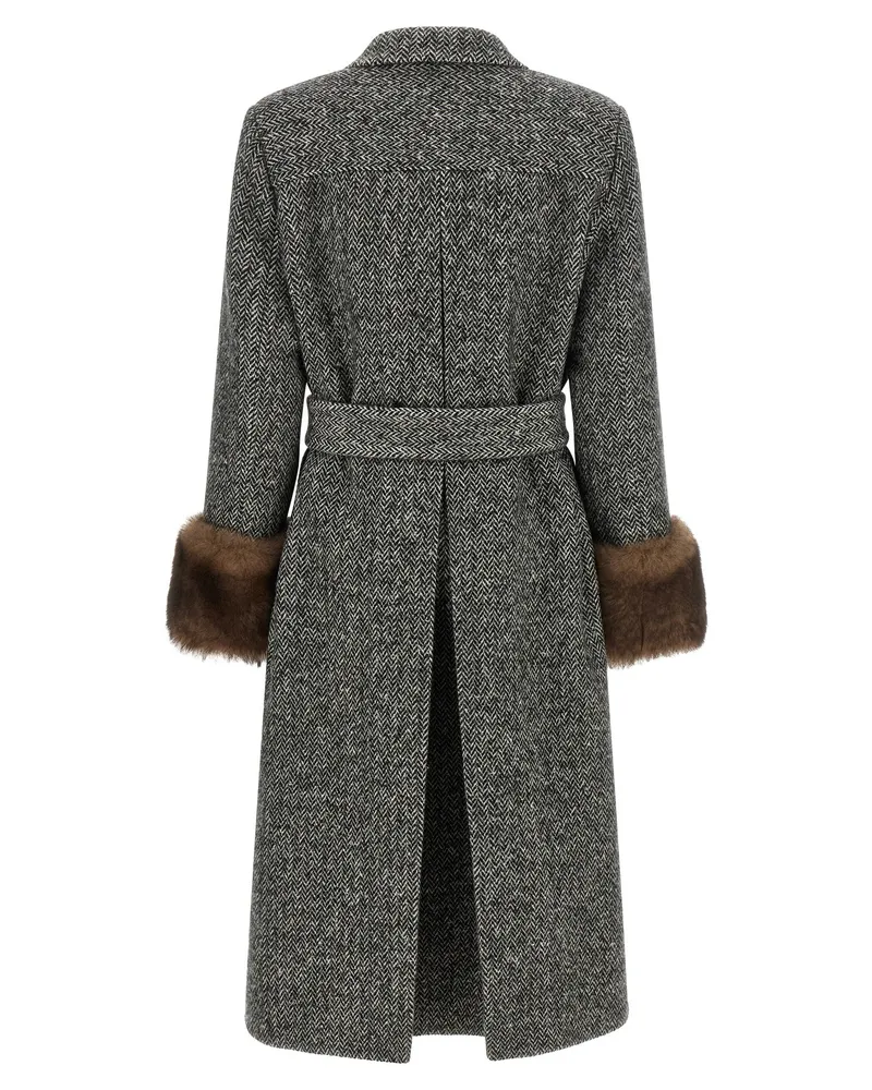 Valentino Garavani Mossi Coat — Gray Gray