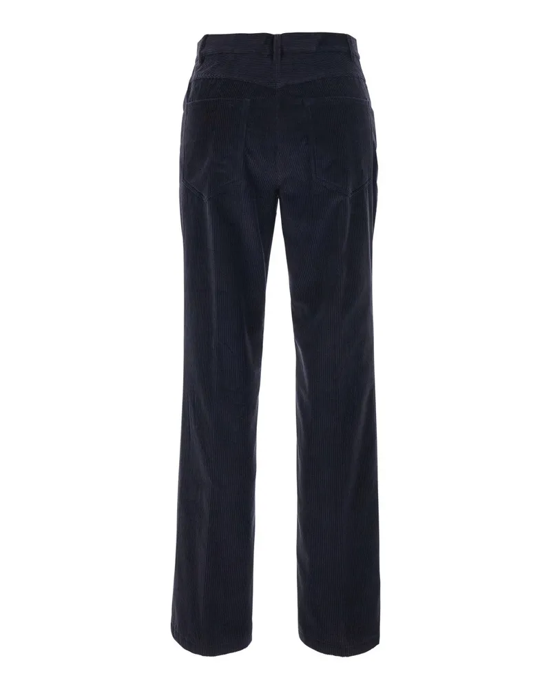 Semicouture Women's Corduroy Trousers Blue Navy