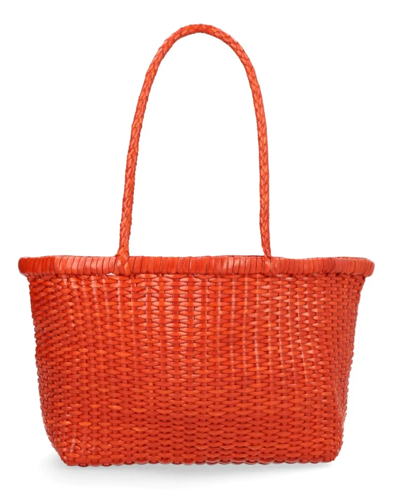 Dragon Diffusion Women's Shoulder Bag B Weave Orange Leather Orange