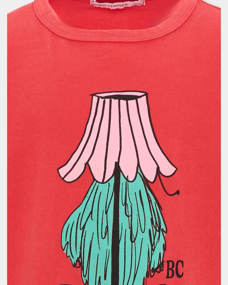 BOBO CHOSES Organic Cotton Long-Sleeved T-Shirt — Red Red