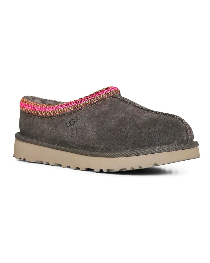 UGG Women's Dense Smoke Tasman Ii Mules Grey Leather Sandal Gray