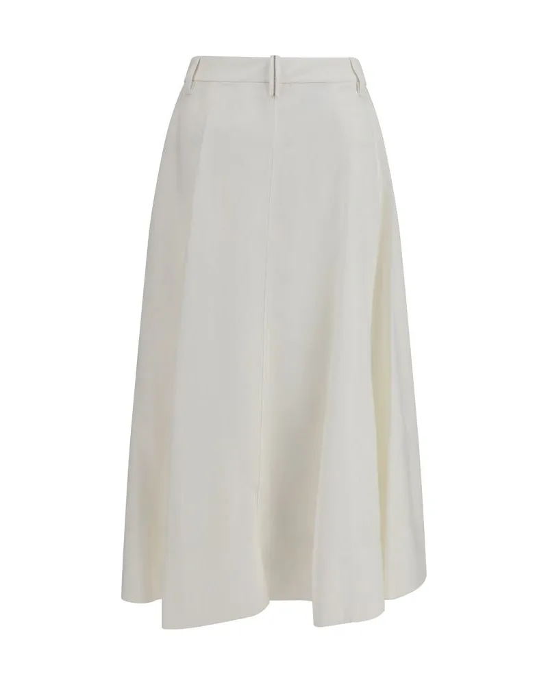 Brunello Cucinelli Women White Viscose Long Skirt White