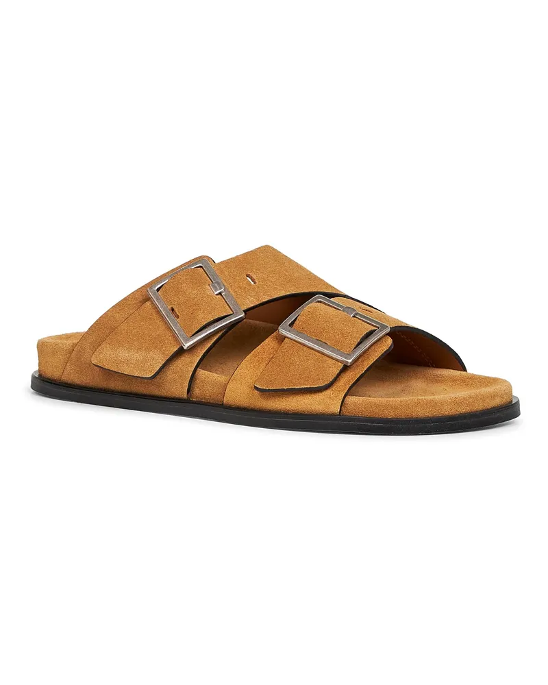 Alohas Women's Tan Suede Alba Sandals Leather Tan