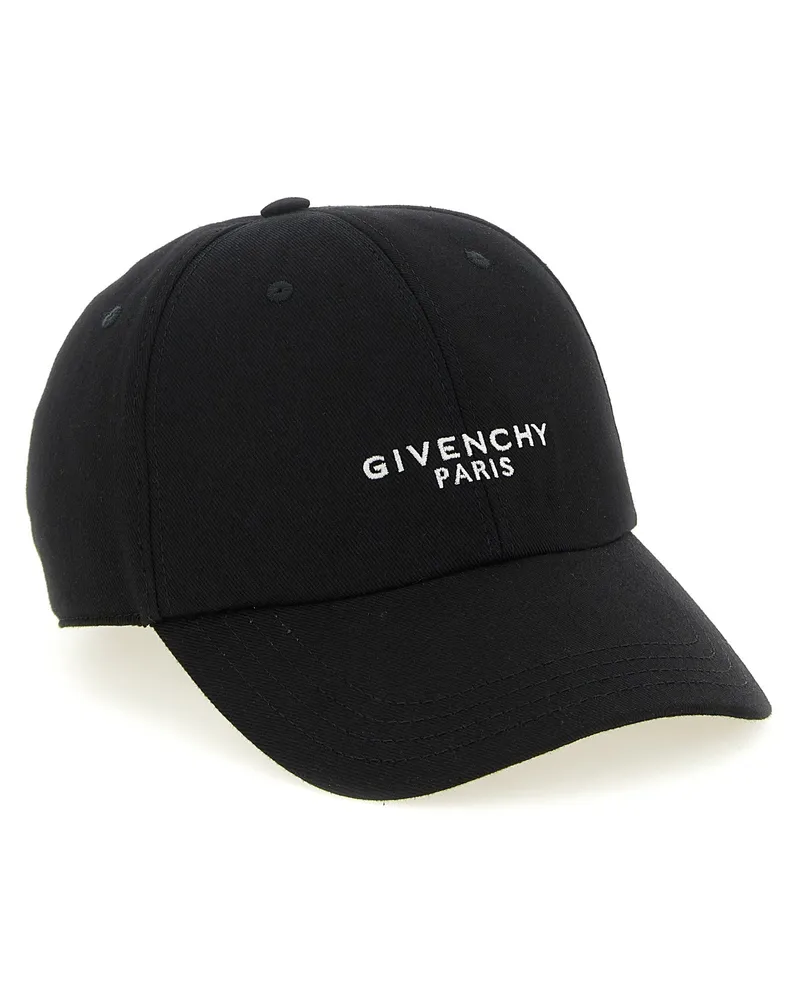 Givenchy Logo-Embroidered Cotton Baseball Cap — Black Black