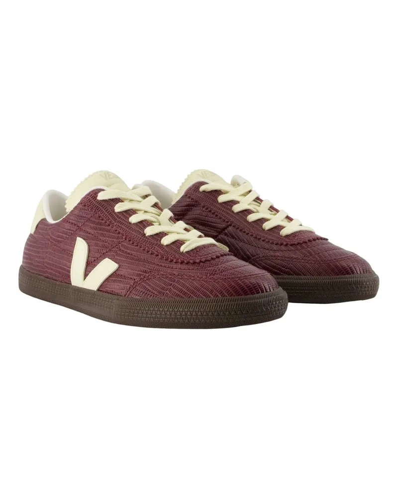 VEJA Women's Panenka Sneakers -  Leather Burgundy Calfskin Shoes Burgundy