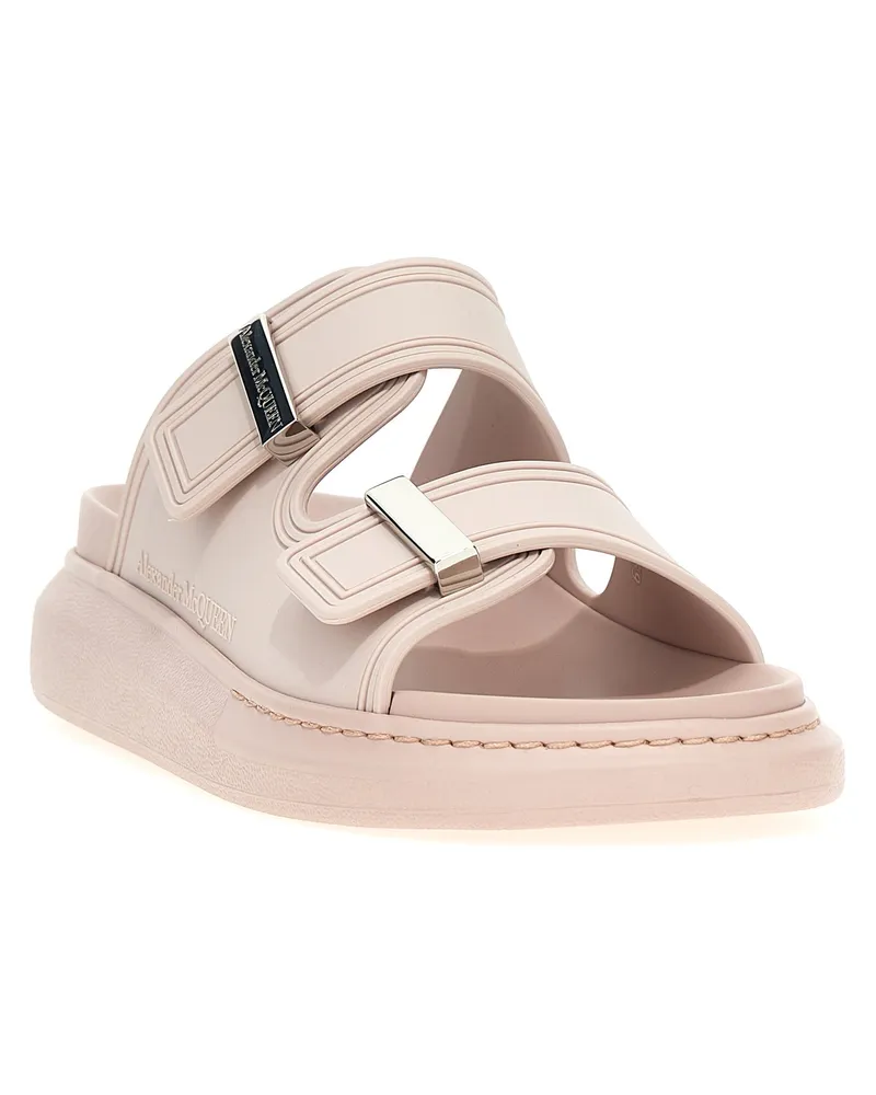Alexander McQueen Women's Multicolor Rubber Slides Shoe Beige