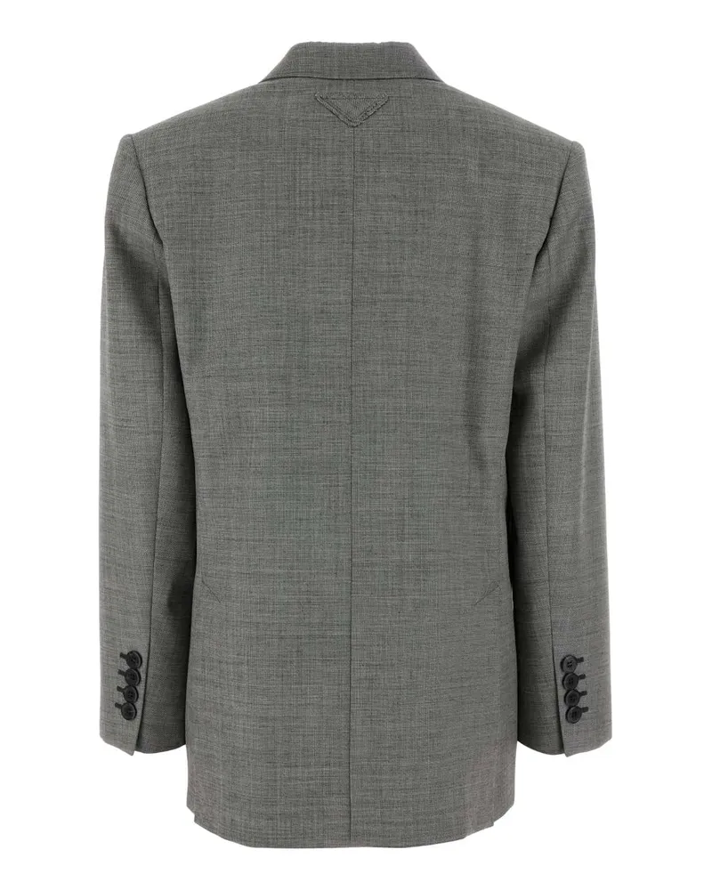 Prada Women's Virgin Wool Blazer Gray Blazers Gray