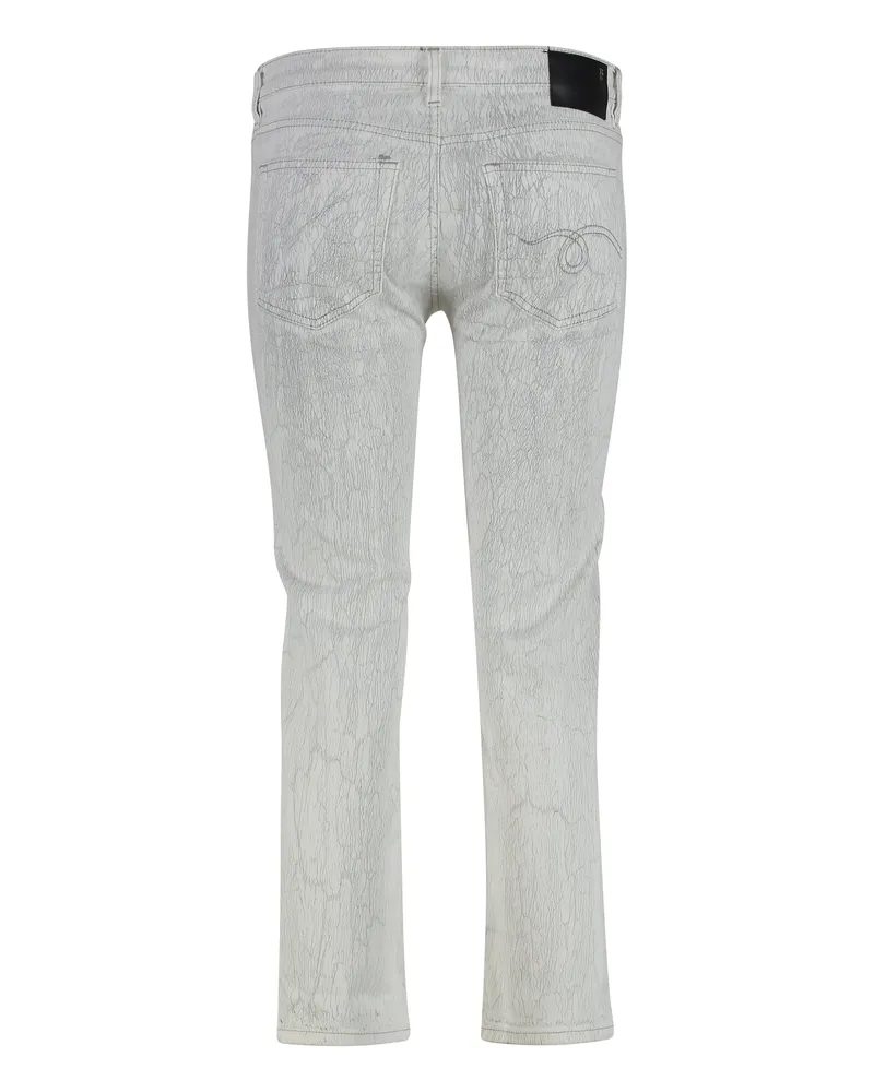 R13 Women's Straight Leg Jeans Grey Cotton Straight-Leg Gray