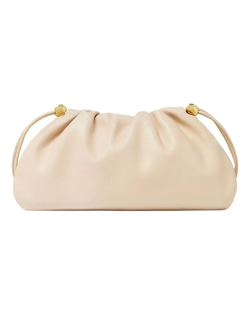 Versace Women's Tag Mini Nappa Leather Bag Ivory Lambskin Handbags Hand Ivory