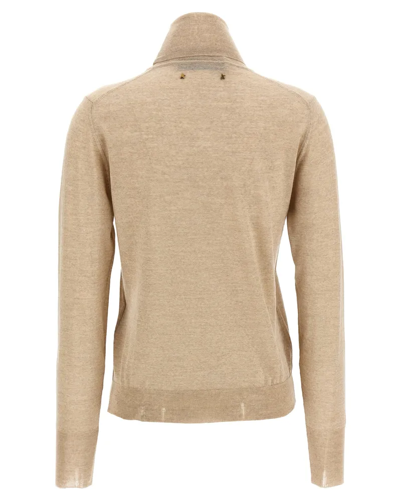Golden Goose Women's Beige Virgin Wool Cardigan Clothing Beige