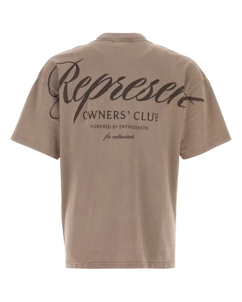 REPRESENT Men's Owners Club T-Shirt Brown Cotton Brown