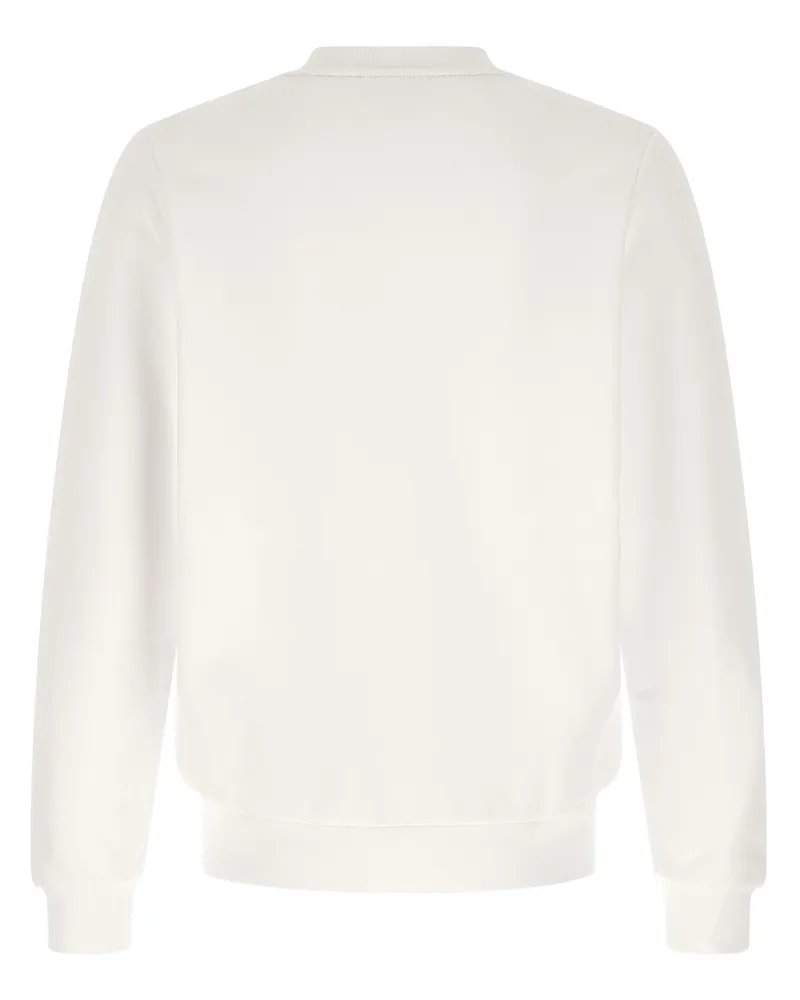 Lacoste Embroidered Logo Cotton Sweatshirt — White White