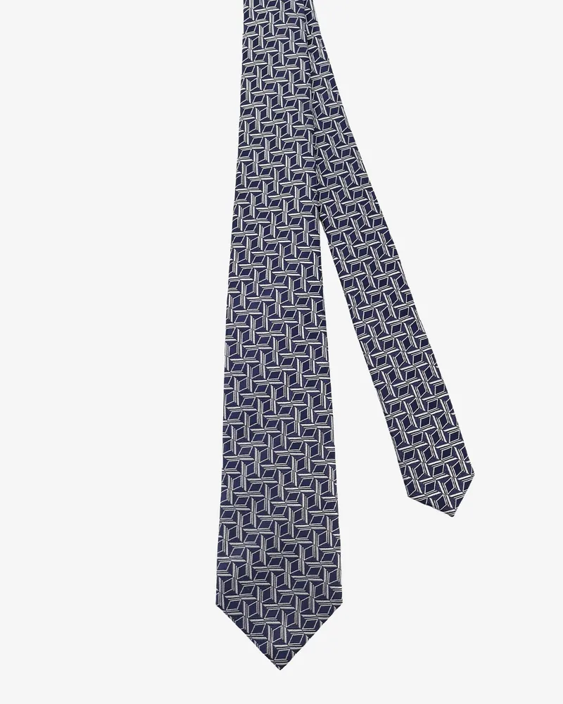 Kiton Men's Tie Blue Silk Ties & Bow Blue