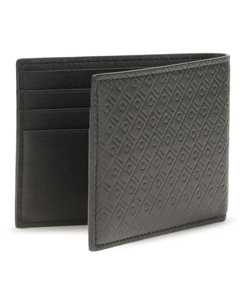 Ferragamo Men's Leather Wallet Black Calf Bos Taurus Black