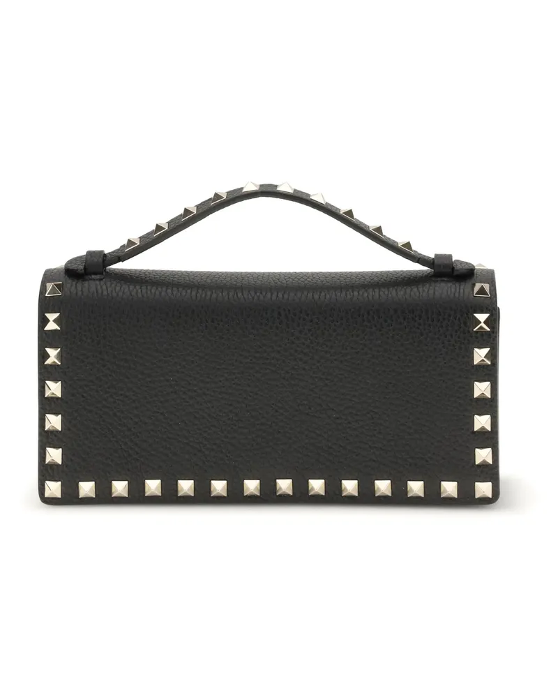 Valentino Garavani Women's Chain Wallet Rockstud Black Calf Leather & Purses Black