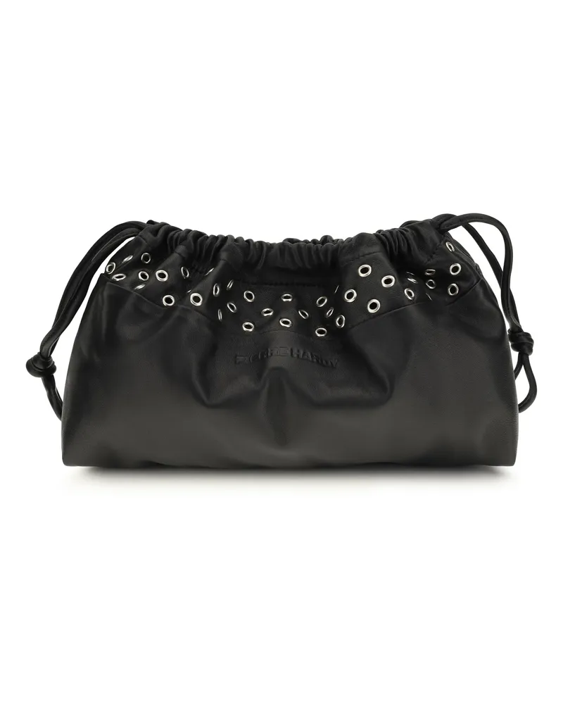 Pierre Hardy Women's Double Clutch Lambskin Black Shoulder Bags Black