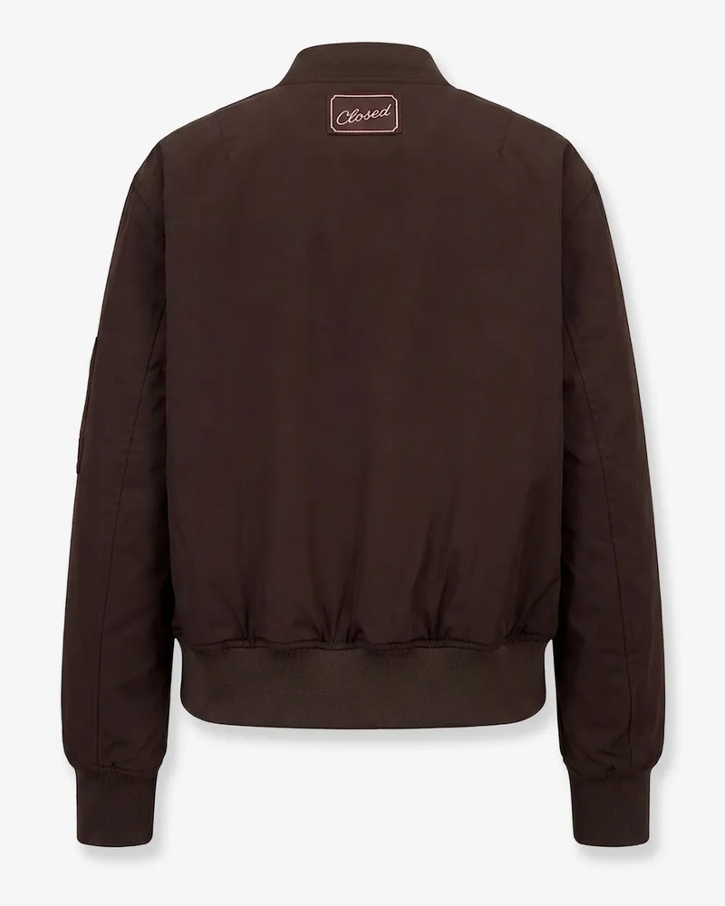 Closed Women Jacket Recycled Nylon Brown Polyester Brown