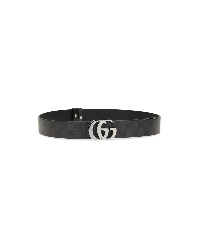 Gucci Men's Black Cotton Belt Black