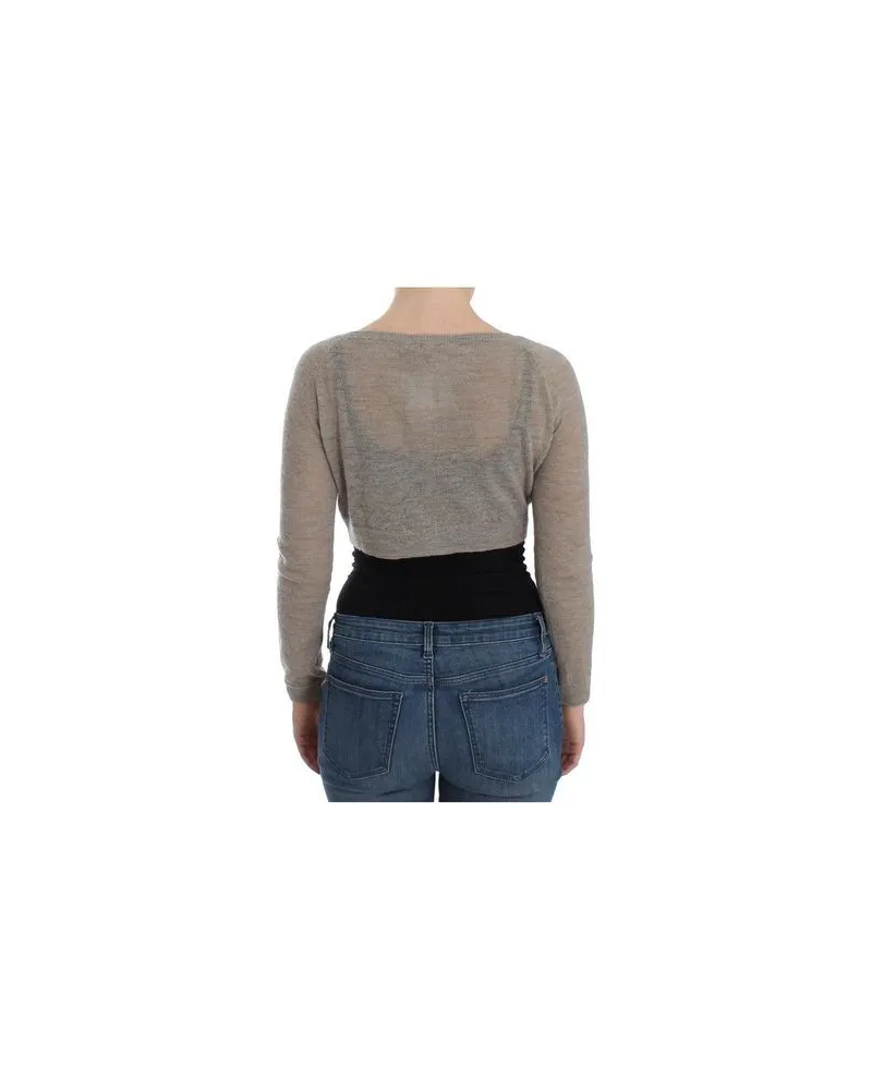 Ermanno Scervino Cropped Alpaca Cardigan — Beige Beige