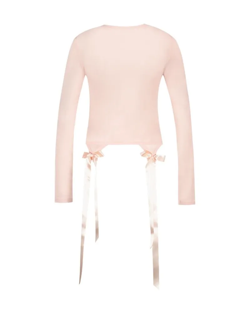 Simone Rocha Bow Tail Easy T-Shirt — Pink Pink