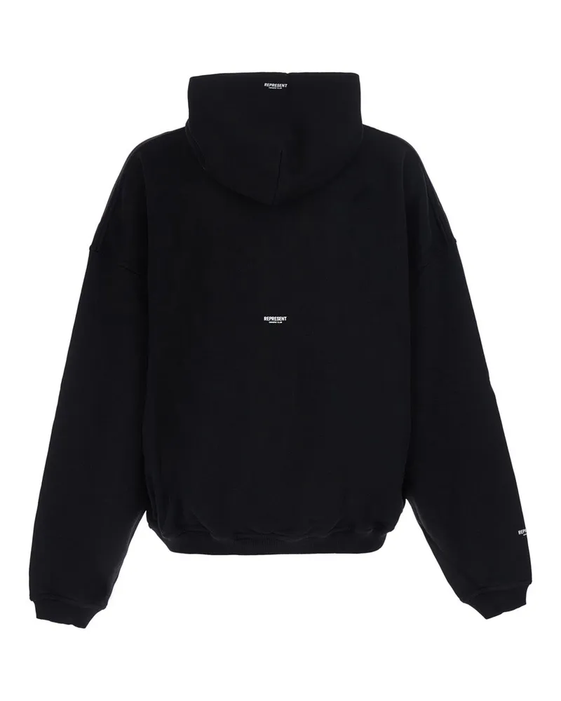 REPRESENT Men's Hoodie Black Cotton Sweatshirts Sweater Black