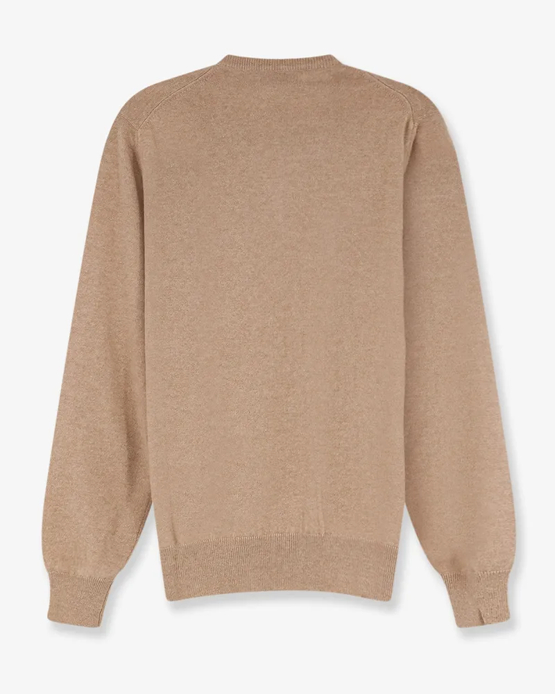 Brunello Cucinelli Men's Sweater V-Neck Cashmere Beige Beige
