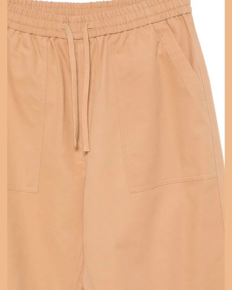 Kitsuné Cotton Drawstring Trousers — Beige Beige