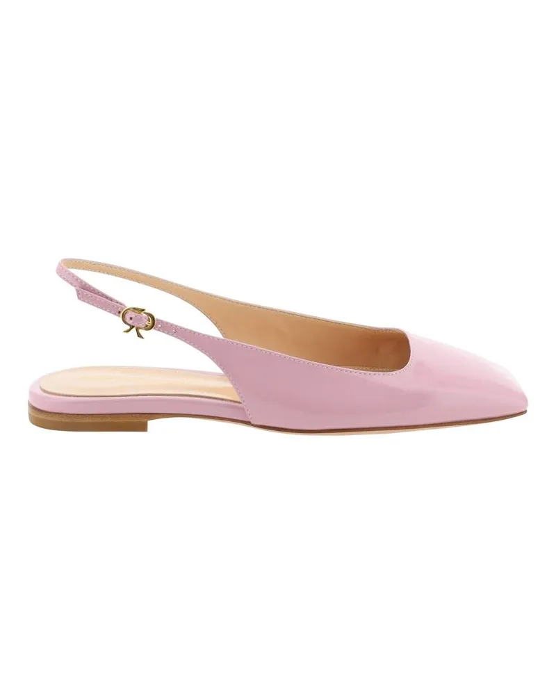 Gianvito Rossi Women's Multicolor Calfskin Flat Sandals Pink