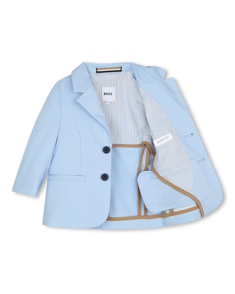 HUGO BOSS Tailored Polyester Blend Jacket — Blue Blue