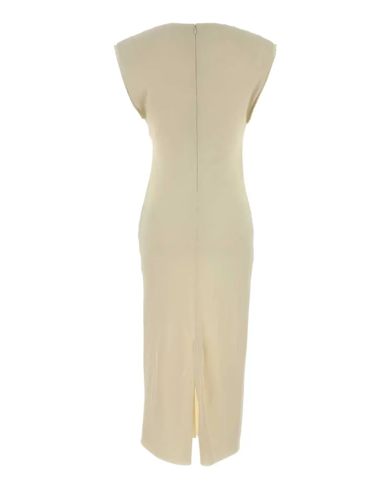 AMI Paris Women's Cream Stretch Viscose Dress Ivory Abiti Beige