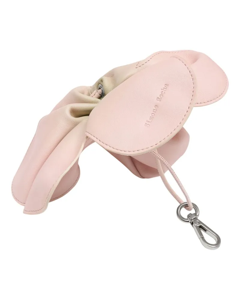 Simone Rocha Women's Flower-Shaped Leather Coin Purse Pink Calfskin Pink