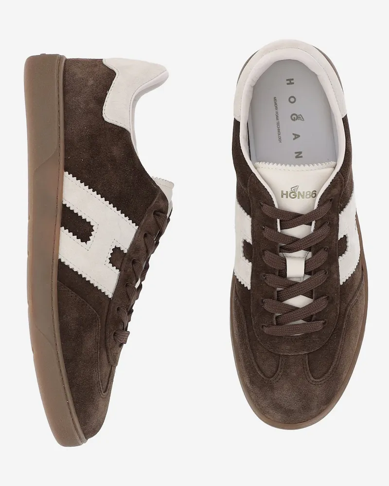 Hogan Men's Suede Sneakers Brown Trainers Brown