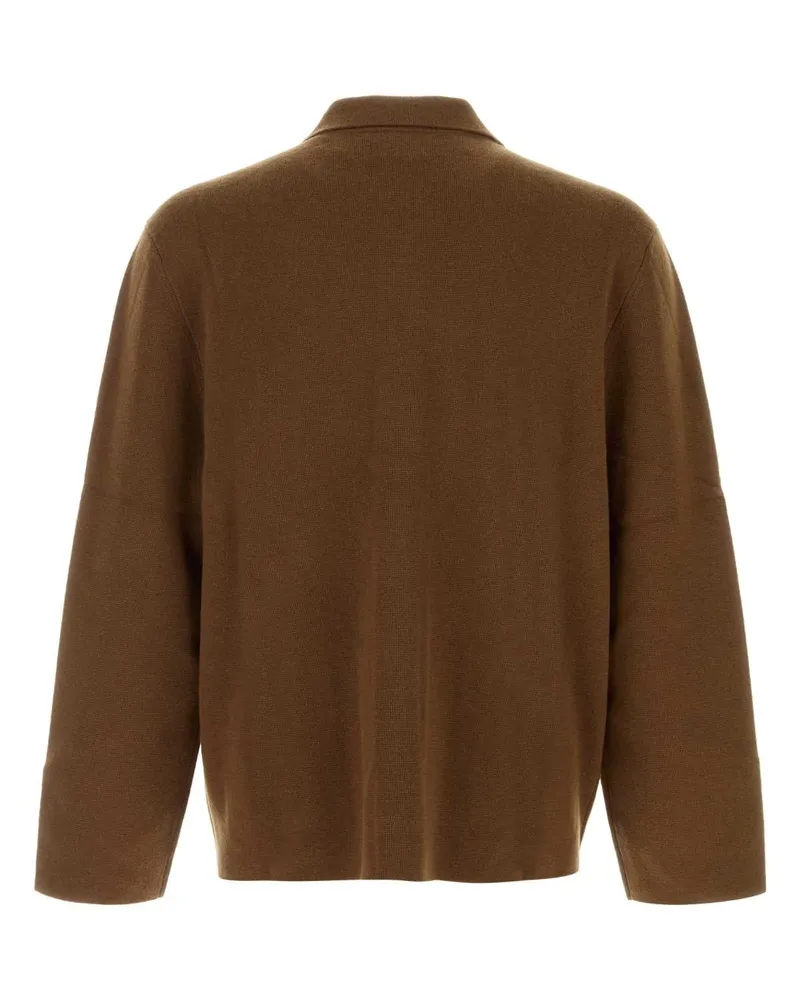 Le Kasha 1918 Men's Brown Cashmere Cardigan Cinnamon Exterior: Organic Giacche E Gilet Brown