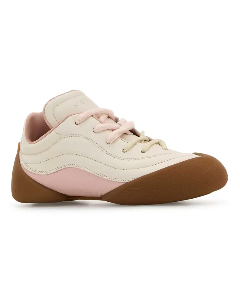 Alexander McQueen Women's Two-Tone Leather Flexion Sneakers Offwhitepink Multicolor