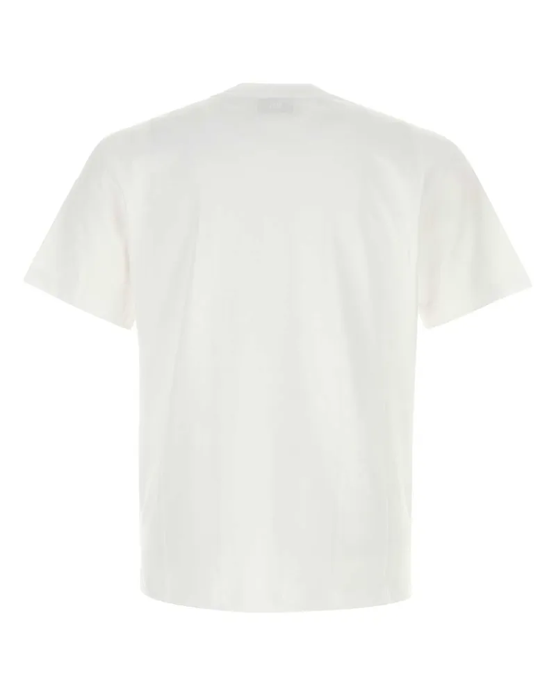 AMI Paris White Exterior: Cotton Maglie Sweater White