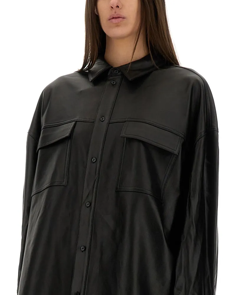 Michael Kors Lamb Leather Jacket — Black Black