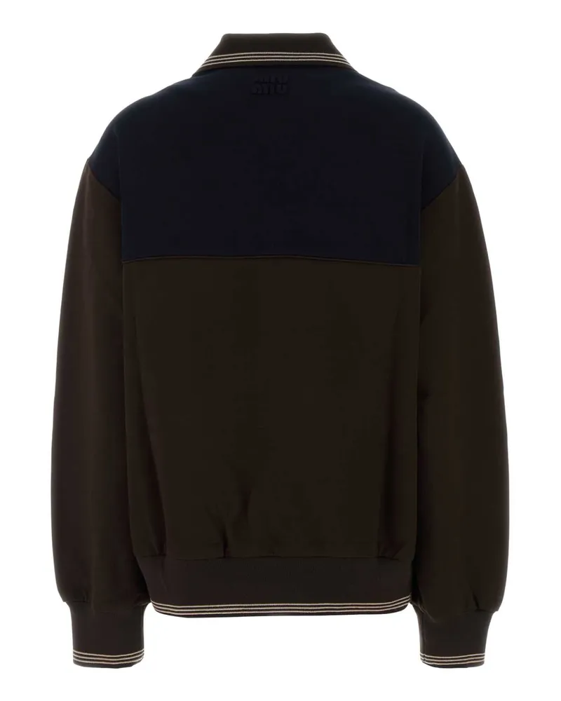 Miu Miu Mjla01sooo18fx F0kgn Cacao+blu Eapavi Felpe Sweater Multicolor